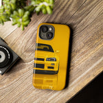 Yellow Skyline Phone Case, R34 GTR 90s JDM Legend Tough Cover for Men Gift