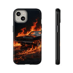 Black Charger Classic Muscle Flames Tough Phone Case Cover Gift