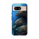 Grouper Reef Phone Case, Sunbeam Ledge Marine Art Tough Cover