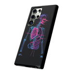 Neon Anatomical Skeleton Phone Case | Internal Displacement Art