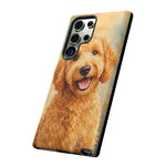 Goldendoodle Fluffy Curls Portrait Art Tough Phone Case