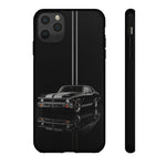 Nova SS Phone Case, Black 68 Muscle Car Silver Stripe Studio Cover