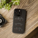 Black GNX Phone Case, Three-View Muscle Car Vector Tough Cover