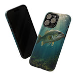 Largemouth Bass Phone Case, Sunlit Underwater Tough Cover, Gift