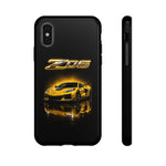 Z06 Corvette Phone Case, Yellow Neon Chrome Studio Cover