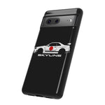 R34 Skyline Japanese Flag Race Car Phone Case | JDM GT-R Tough Cover