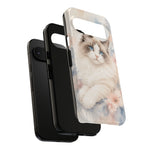 Ragdoll Cat Blue Eyes Soft Watercolor Art Tough Phone Case