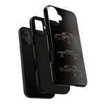 Black GNX Phone Case, Three-View Muscle Car Vector Tough Cover