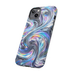 Chrome Metallic Swirl  Art Tough Phone Case