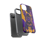 French Bulldog Pop-Art Portrait Tough Phone Case - Purple Gold