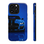 Blue Mustang Art Phone Case, GT500 American Muscle Car Tough Cover for Men