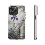 Purple Iris Rain Lakeside Phone Case Zen Art Tough Case