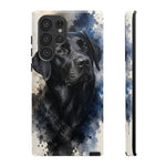 Black Lab Watercolor Art Tough Phone Case - Dog Portrait