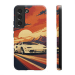Retro Sunset Countach phone case | Sports car tough cover