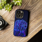 Neon Blue Tiger phone case | tough protective cover