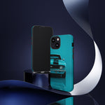 Muscle Car Phone Case Teal 69 Camaro SS, Retro Classic Cover, Guys Gift