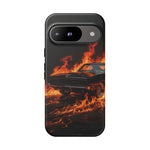 Black Charger Classic Muscle Flames Tough Phone Case Cover Gift