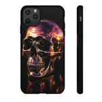 Chrome Skull Sunset Reflection Phone Case Tough Cover Gift