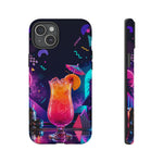 Neon Cocktail Phone Case | Retro 80s Tropical Drink Art