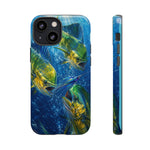 Mahi Mahi School Phone Case, Dorado Fish Frenzy Cover for Anglers