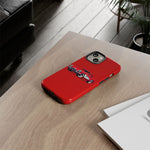 Red Classic Corvette C1 Illustration phone case | Retro Car Tough Case