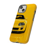 Yellow Supra Phone Case, MK4 90s JDM Legend Tough Protective Cover for Men