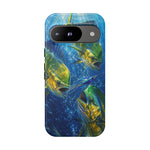Mahi Mahi School Phone Case, Dorado Fish Frenzy Cover for Anglers