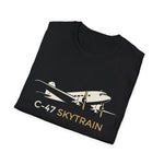 C-47 Skytrain Minimalist silhouette Aviation T-Shirt for Pilots and Airplane Enthusiasts