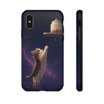 Curious Munchkin Kitten Reaching Cookie Jar Phone Case | Tough Case