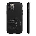 Black Classic C10 Truck Phone Case | Vintage Pickup Reflection, Minimal Auto Design