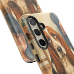 Guilty Basset Hound Phone Case, Muddy Watercolor Art Cover