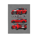 Red GT350 2025 Car Illustration Microfiber Blanket | Sports Muscle Car