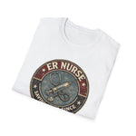 ER Nurse Saving Lives Since Vintage Badge T-Shirt Emergency Room Nursing Gift