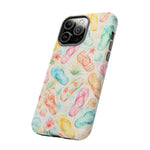 Watercolor Flip Flops pattern Tough Case | Beach Shells Phone Cover