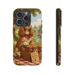 Cocker Spaniel Picnic Scene phone case | vintage dog art