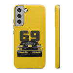 1969 Camaro Z28 Yellow Front View Muscle Car Tough Phone Case