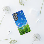 Bubbles Over Grass phone case | Tough Cover