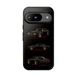Trans Am Phone Case Black Gold, Three-View Vector Tough Cover