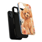 Miniature Poodle Whimsical Watercolor Art Tough Phone Case
