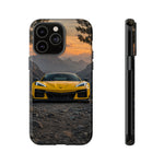 C8 Z06 Corvette Phone Case, Yellow Mountain Dusk Cover, Gift