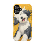 Sheepdog Hair Flip Phone Case Funny Dog Lover Gift