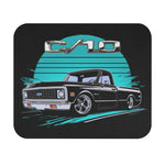 1970 Chevy C10 Mouse Pad Retro Blue Sun Pickup Design