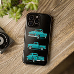 Turquoise 1955 Stepside Pickup Truck Tough Phone Case - 3 View