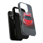 Red C8 Z06 Track Wing Tough Phone Case Cover Gift Art