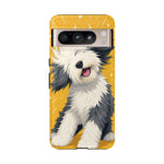 Sheepdog Hair Flip Phone Case Funny Dog Lover Gift