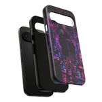 Anime Girl Neon City Tough Phone Case Cover Gift