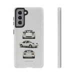 1989 Miata White Triple View Roadster Tough Phone Case Cover