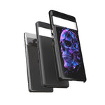 Holographic Skull Phone Case, Shattered Glass Iridescent Cover