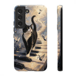 Piano Cat walking on keys Tough Case | Phone cover, musical cat art