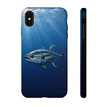 Yellowfin Tuna Phone Case, Deep Blue Water Tough Cover, Gift